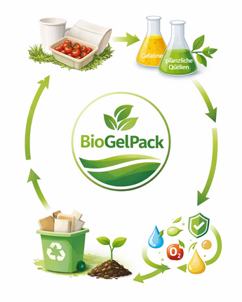BioGelPack | Entwicklung innovativer biobasierter Beschichtungssysteme auf Basis von tierischer Gelatine und pflanzlichen Alternativen zur Realisierung recyclingfähiger Verpackungen für Lebensmittel- und Non-Food-Anwendungen