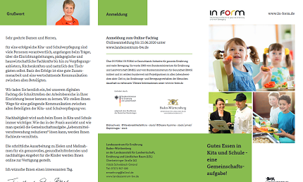 Online Fachtag Kita- und Schulverpflegung
