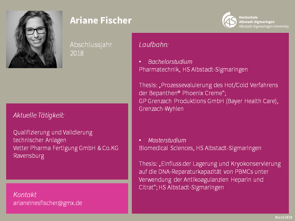 Ariane Fischer | Biomedical Sciences