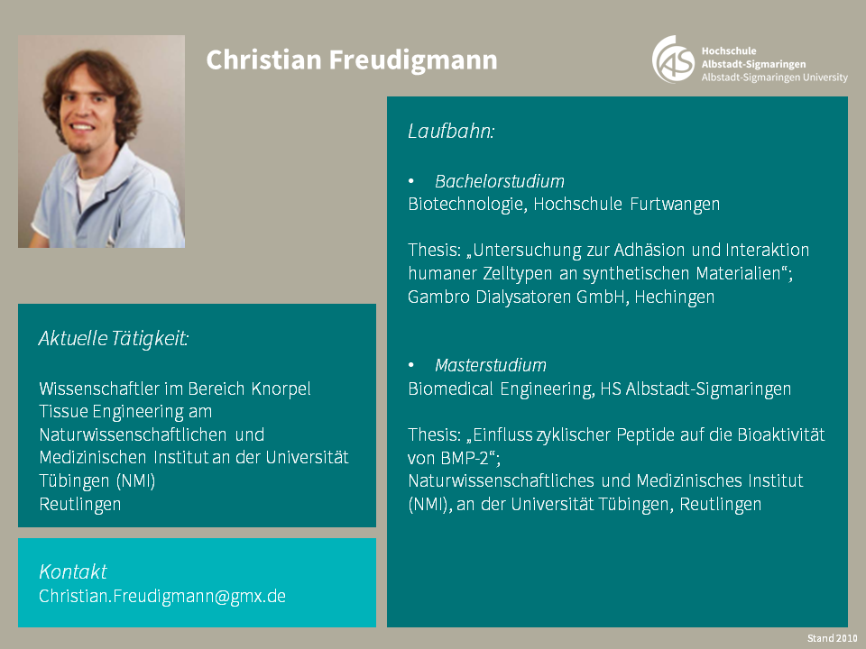 Christian Freudigmann | Biomedical Sciences