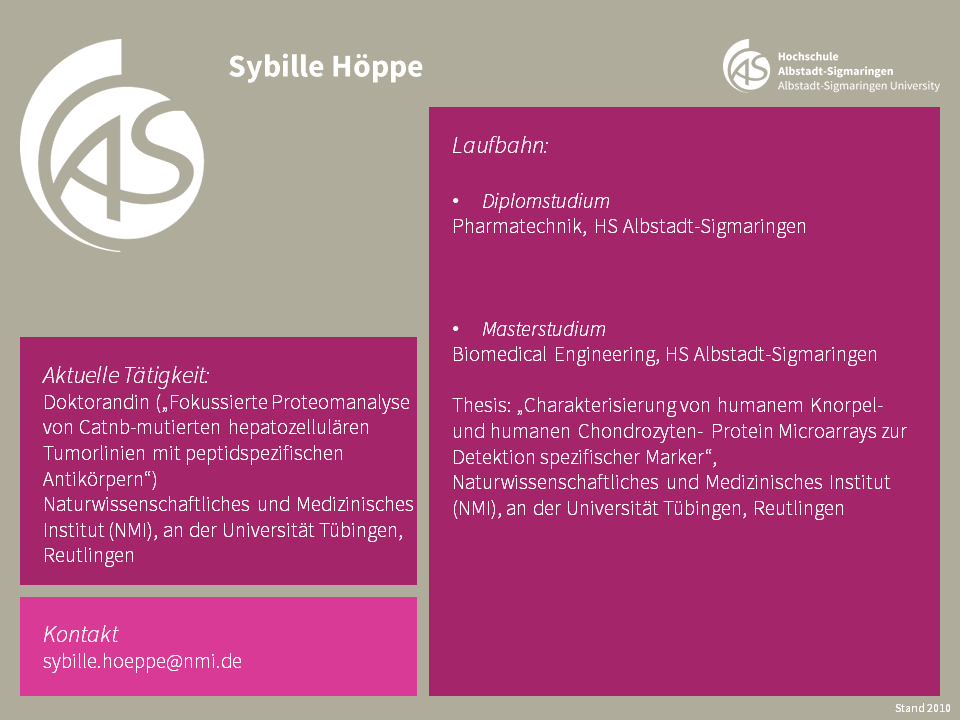 Sybille Hoeppe | Biomedical Sciences