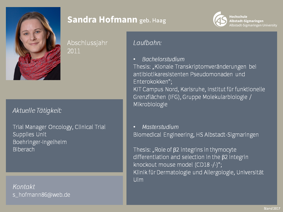 Sandra Hofmann | Biomedical Sciences