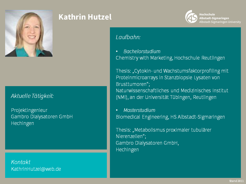 Kathrin Hutzel | Biomedical Sciences