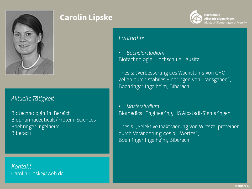 Carolin Lipske | Biomedical Sciences