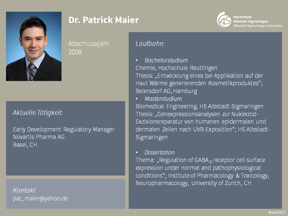 Patrick Maier | Biomedical Sciences
