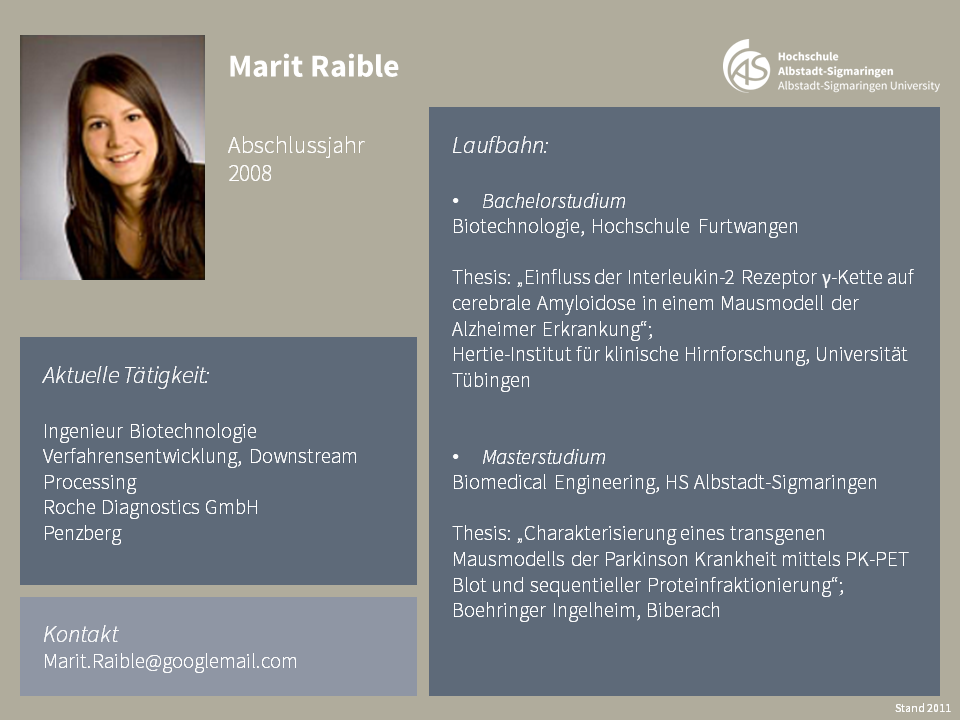 Marit Raible | Biomedical Sciences