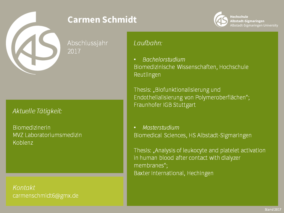 Carmen Schmidt | Biomedical Sciences