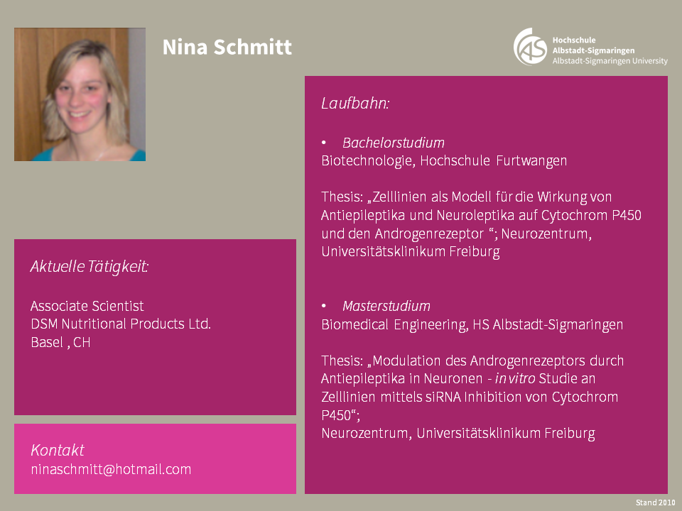 Nina Schmitt | Biomedical Sciences