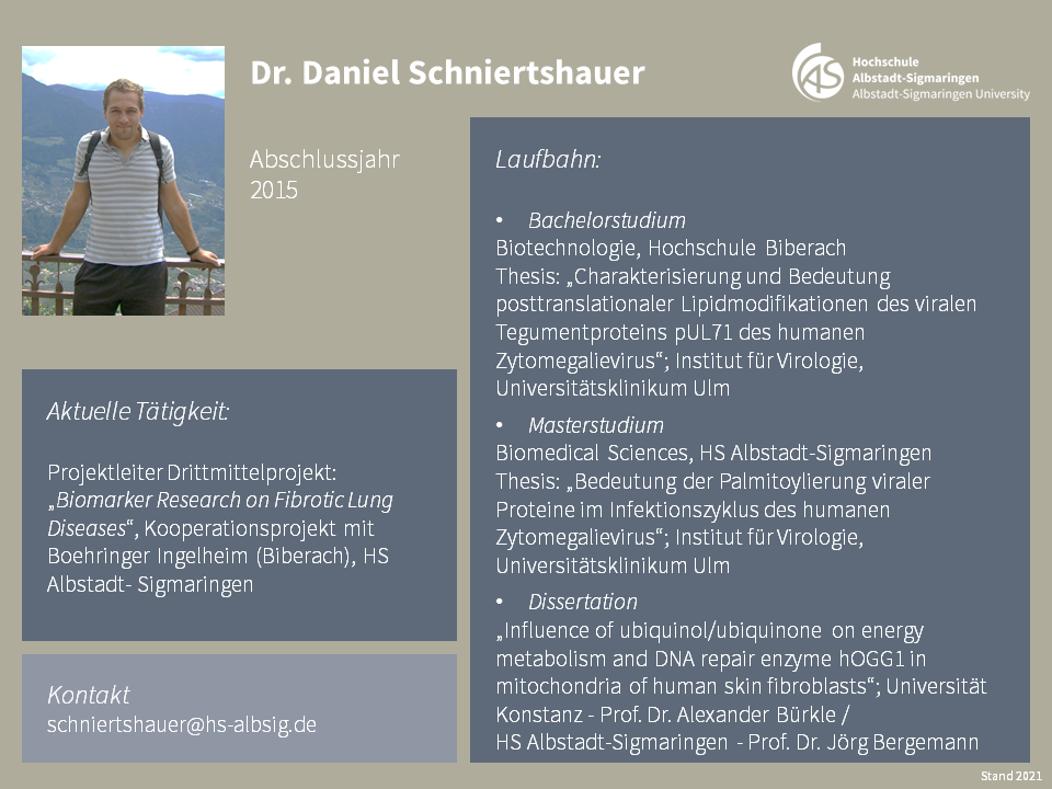 Daniel Schnierthauer | Biomedical Sciences