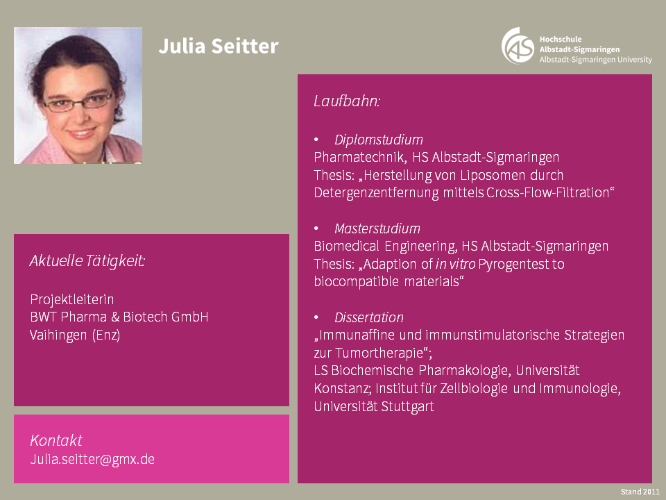 Julia Seitter | Biomedical Sciences