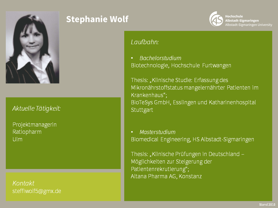 Stephanie Wolf | Biomedical Sciences
